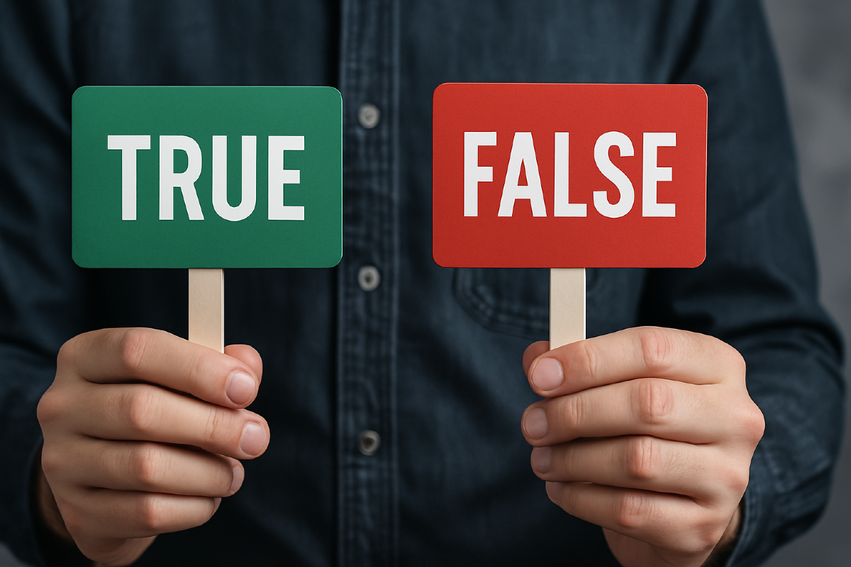 Quanto sei sicuro delle tue convinzioni? Questo quiz Vero o Falso ti farà dubitare di tutto - 